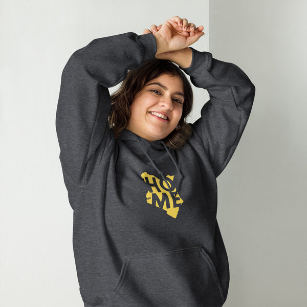Kenya Unisex Hoodie - Yellow Home, Kenyan Map