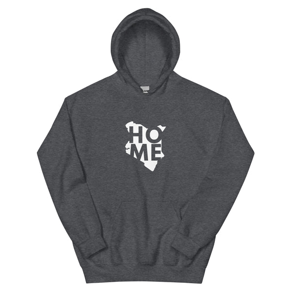 Kenya Unisex Hoodie - White Home, Kenyan Map
