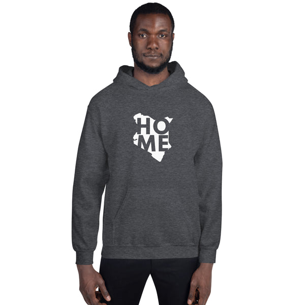 Kenya Unisex Hoodie - White Home, Kenyan Map