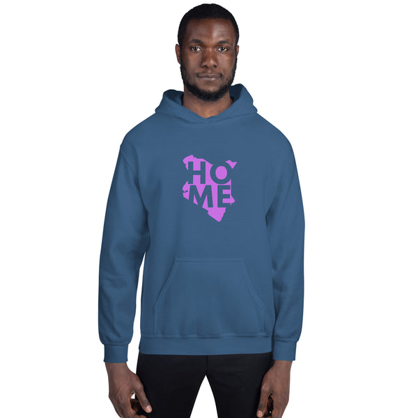 Kenya Unisex Hoodie - Magenta Home, Kenyan Map