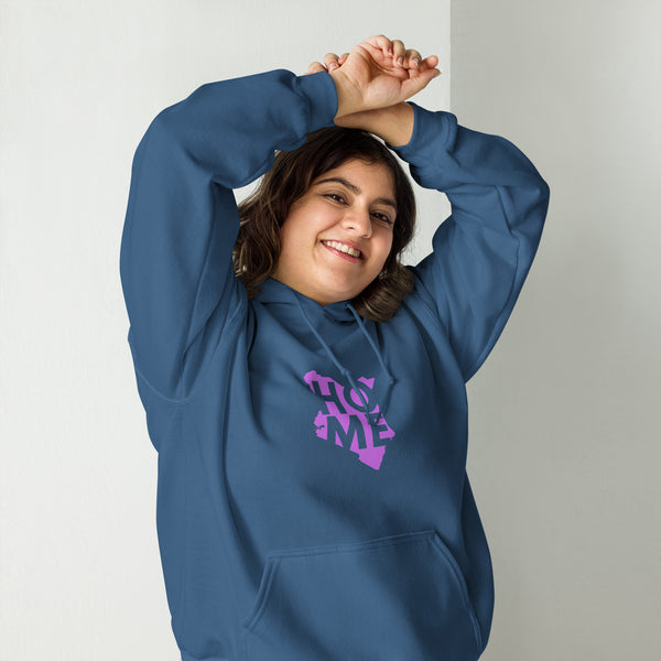 Kenya Unisex Hoodie - Magenta Home, Kenyan Map