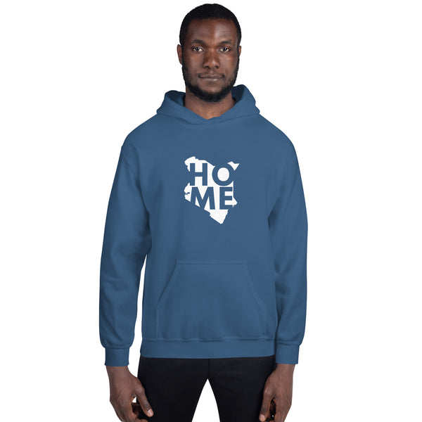 Kenya Unisex Hoodie - White Home, Kenyan Map
