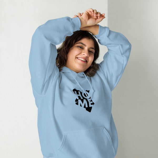 Kenya Unisex Hoodie - Black Home, Kenyan Map
