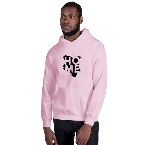 Kenya Unisex Hoodie - Black Home, Kenyan Map