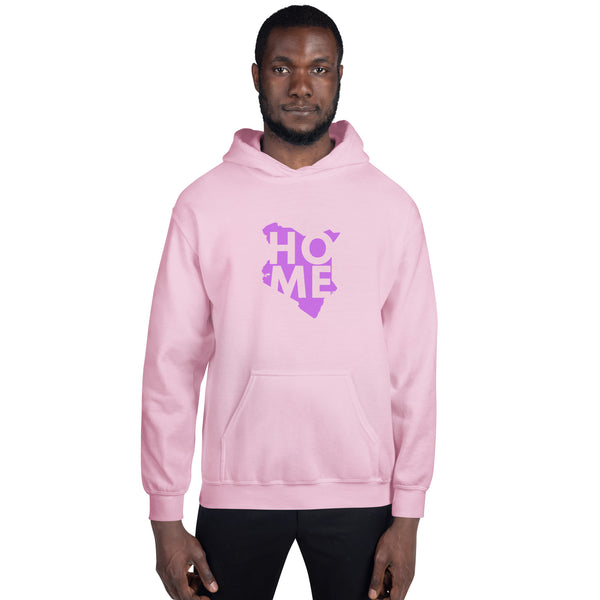 Kenya Unisex Hoodie - Magenta Home, Kenyan Map