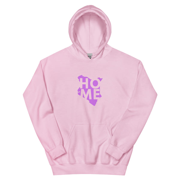 Kenya Unisex Hoodie - Magenta Home, Kenyan Map