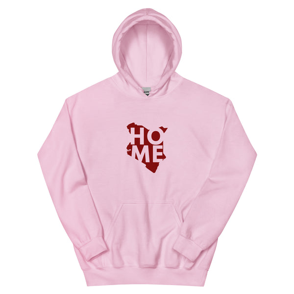 Kenya Unisex Hoodie - Maroon Home, Kenyan Map