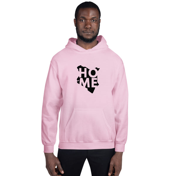 Kenya Unisex Hoodie - Black Home, Kenyan Map