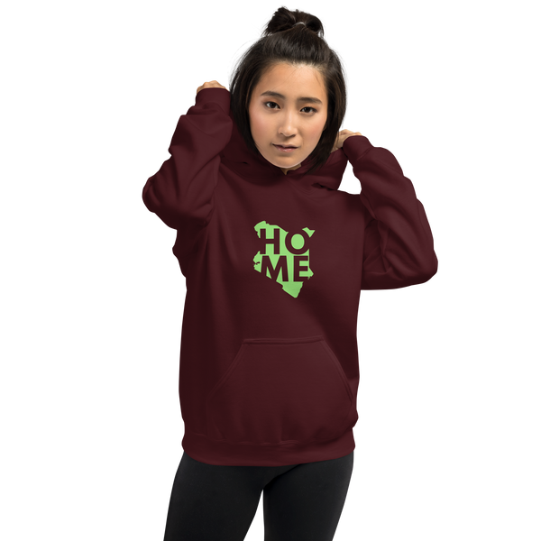 Kenya Unisex Hoodie - Grass Green Home, Kenyan Map