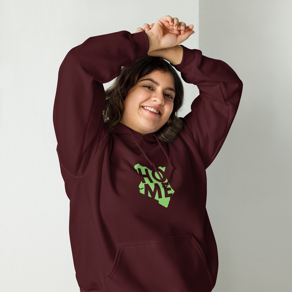 Kenya Unisex Hoodie - Grass Green Home, Kenyan Map
