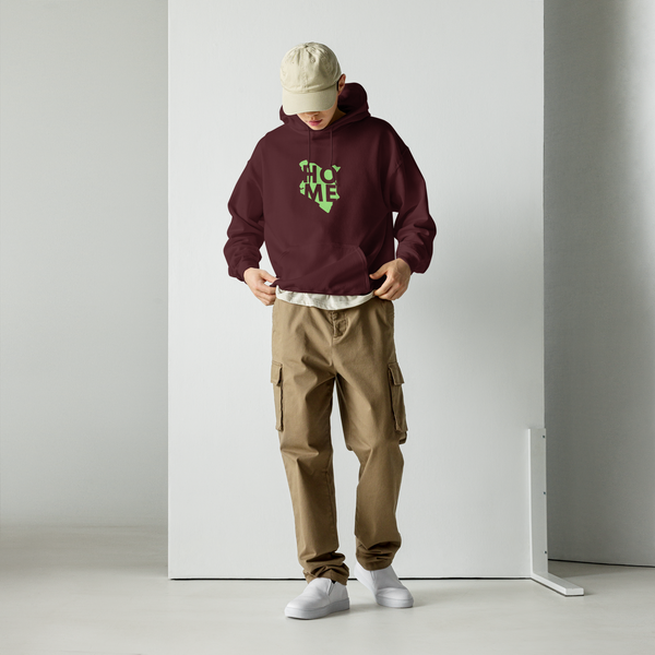 Kenya Unisex Hoodie - Grass Green Home, Kenyan Map
