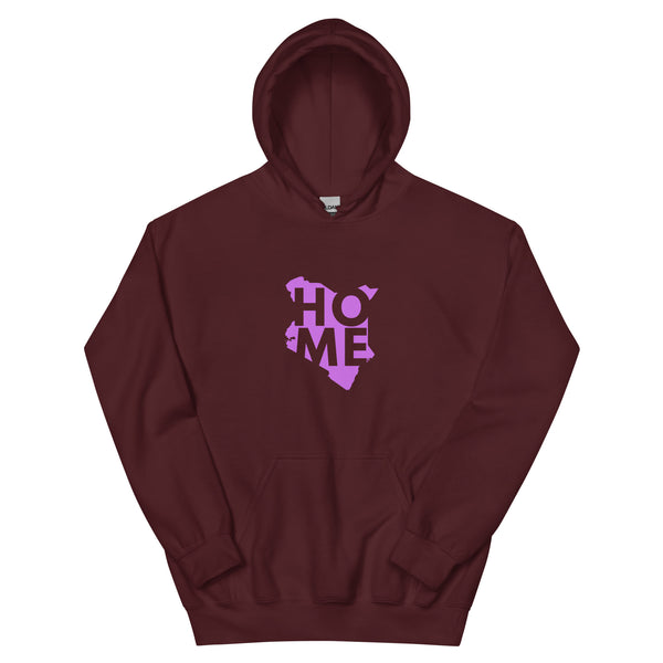 Kenya Unisex Hoodie - Magenta Home, Kenyan Map
