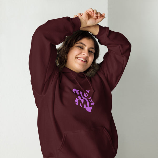 Kenya Unisex Hoodie - Magenta Home, Kenyan Map