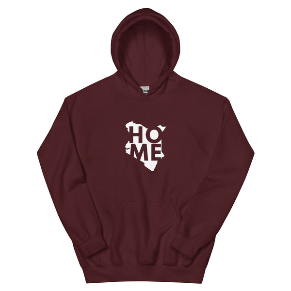 Kenya Unisex Hoodie - White Home, Kenyan Map