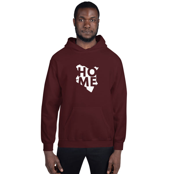 Kenya Unisex Hoodie - White Home, Kenyan Map