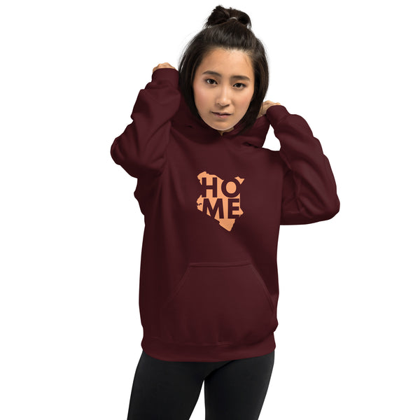 Kenya Unisex Hoodie - Orange Home, Kenyan Map