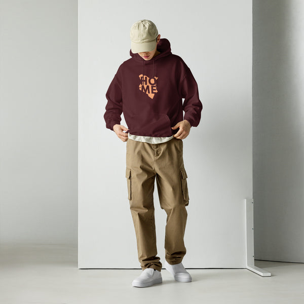 Kenya Unisex Hoodie - Orange Home, Kenyan Map