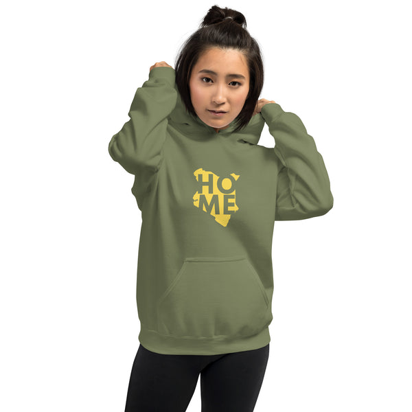 Kenya Unisex Hoodie - Yellow Home, Kenyan Map