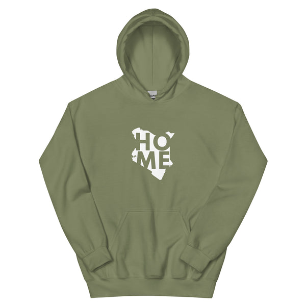 Kenya Unisex Hoodie - White Home, Kenyan Map