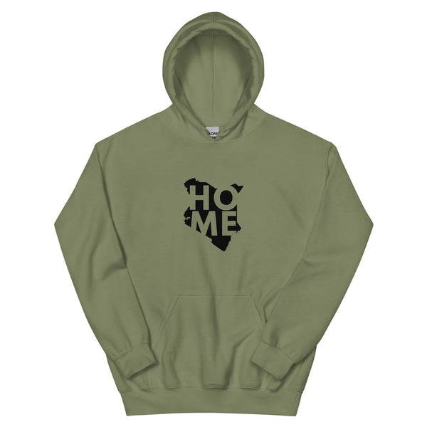 Kenya Unisex Hoodie - Black Home, Kenyan Map