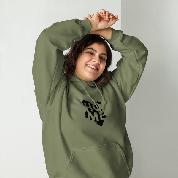 Kenya Unisex Hoodie - Black Home, Kenyan Map