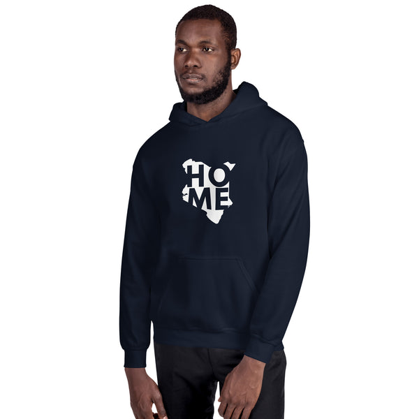 Kenya Unisex Hoodie - White Home, Kenyan Map