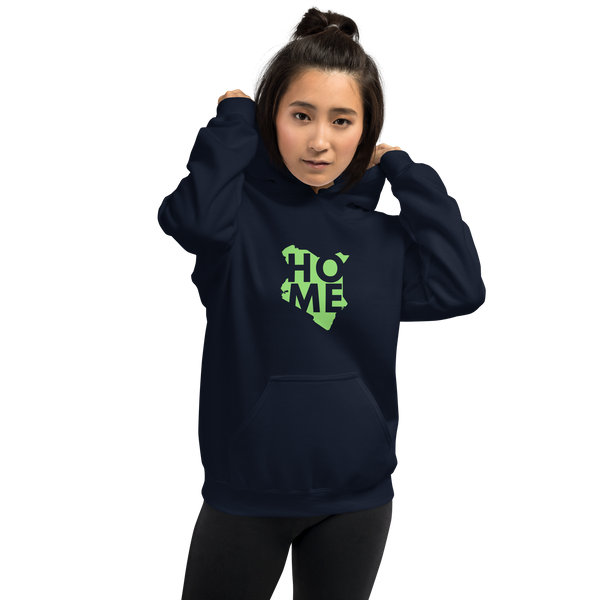Kenya Unisex Hoodie - Grass Green Home, Kenyan Map