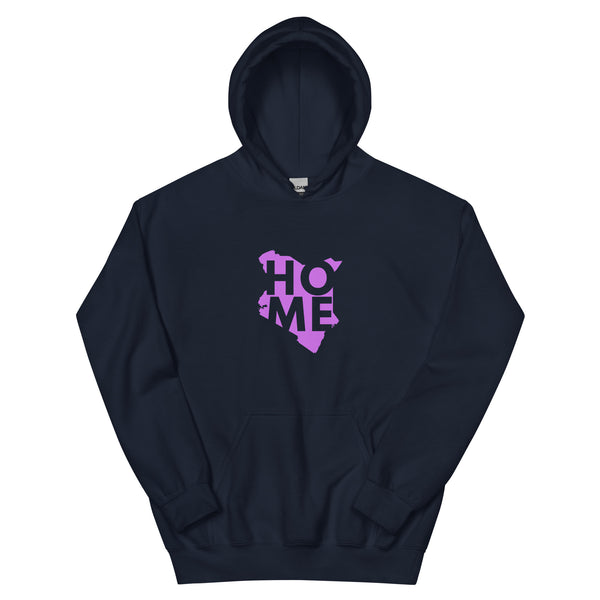 Kenya Unisex Hoodie - Magenta Home, Kenyan Map