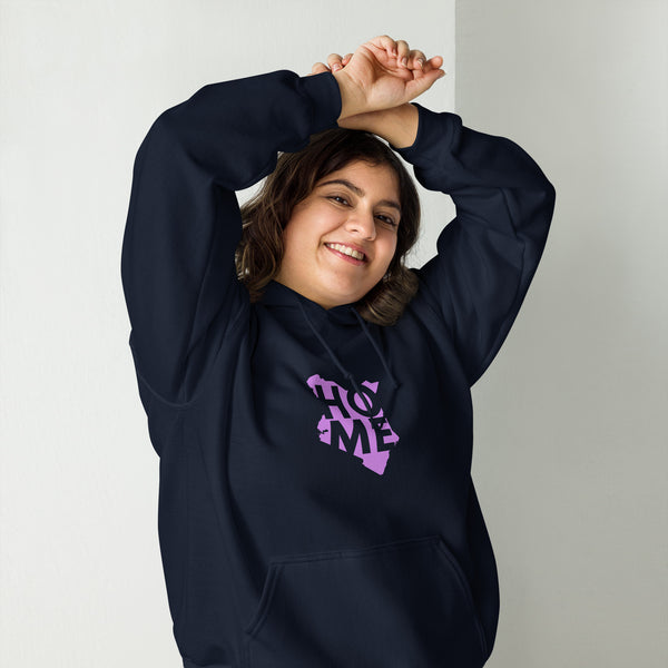 Kenya Unisex Hoodie - Magenta Home, Kenyan Map
