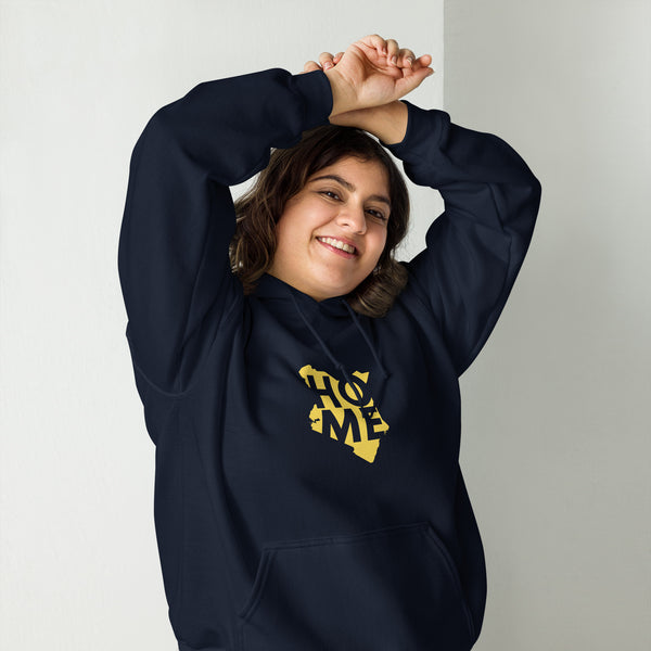 Kenya Unisex Hoodie - Yellow Home, Kenyan Map