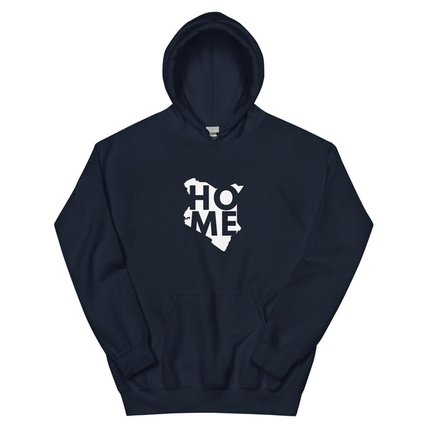 Kenya Unisex Hoodie - White Home, Kenyan Map