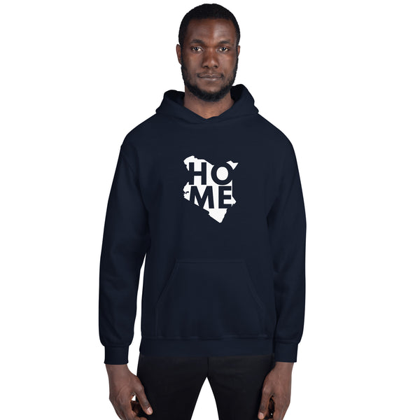 Kenya Unisex Hoodie - White Home, Kenyan Map