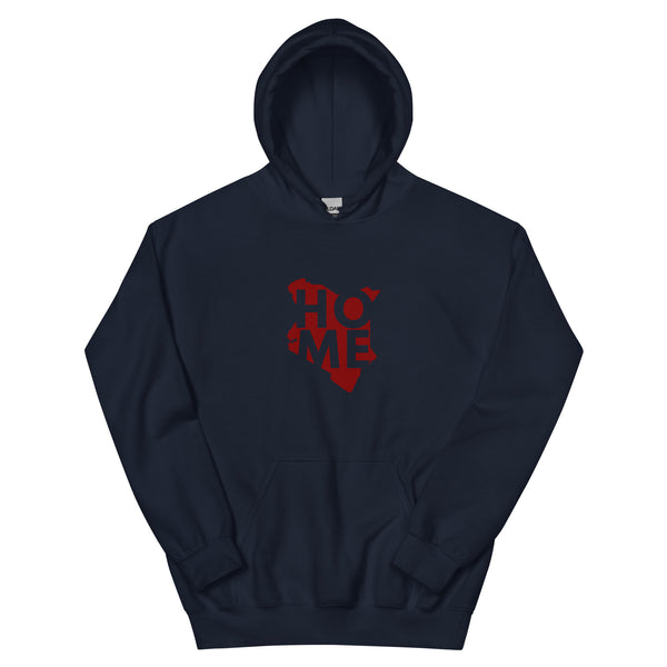 Kenya Unisex Hoodie - Maroon Home, Kenyan Map