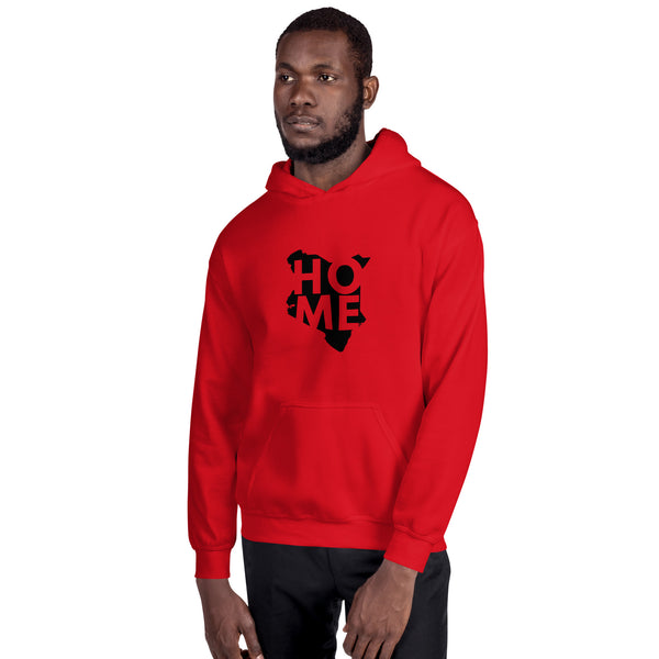 Kenya Unisex Hoodie - Black Home, Kenyan Map