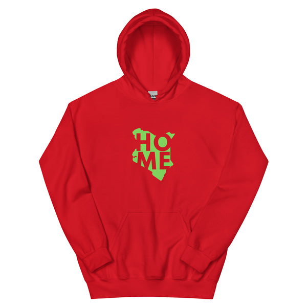 Kenya Unisex Hoodie - Grass Green Home, Kenyan Map