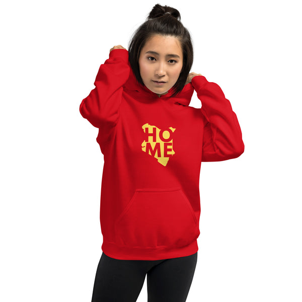 Kenya Unisex Hoodie - Yellow Home, Kenyan Map