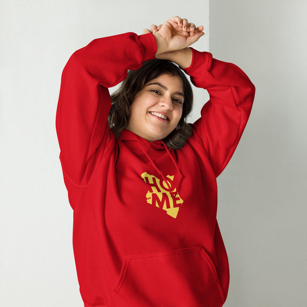 Kenya Unisex Hoodie - Yellow Home, Kenyan Map