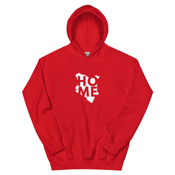 Kenya Unisex Hoodie - White Home, Kenyan Map