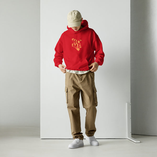 Kenya Unisex Hoodie - Orange Home, Kenyan Map