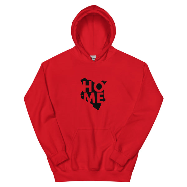 Kenya Unisex Hoodie - Black Home, Kenyan Map