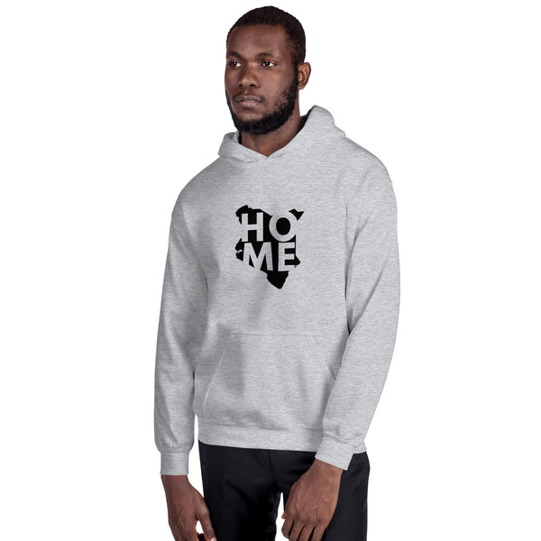 Kenya Unisex Hoodie - Black Home, Kenyan Map