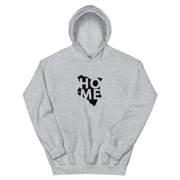 Kenya Unisex Hoodie - Black Home, Kenyan Map