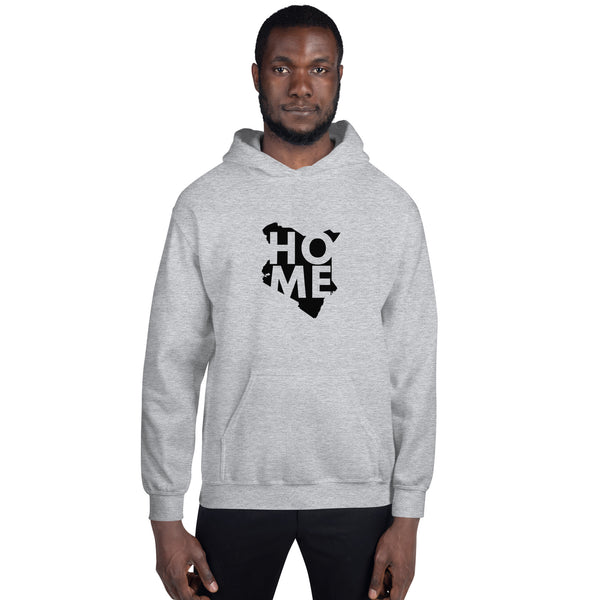 Kenya Unisex Hoodie - Black Home, Kenyan Map