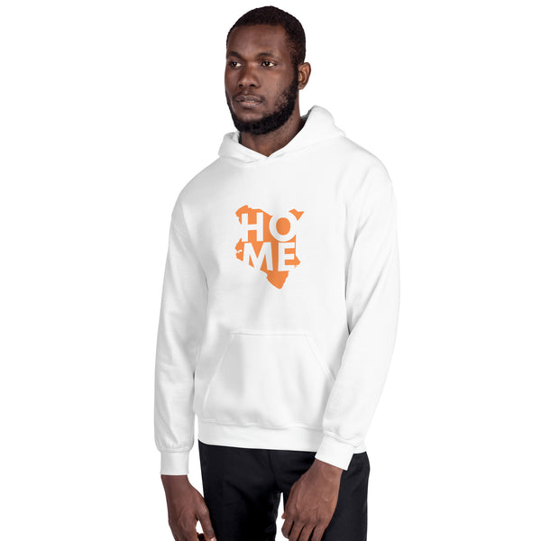 Kenya Unisex Hoodie - Orange Home, Kenyan Map
