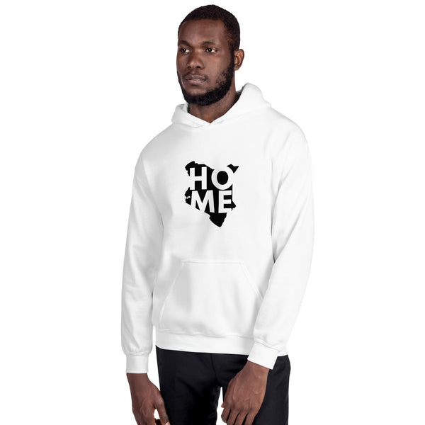 Kenya Unisex Hoodie - Black Home, Kenyan Map