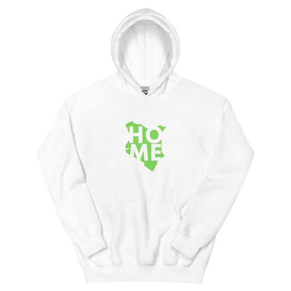 Kenya Unisex Hoodie - Grass Green Home, Kenyan Map