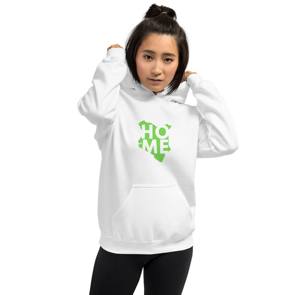Kenya Unisex Hoodie - Grass Green Home, Kenyan Map
