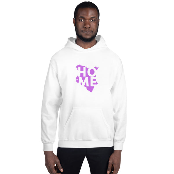Kenya Unisex Hoodie - Magenta Home, Kenyan Map