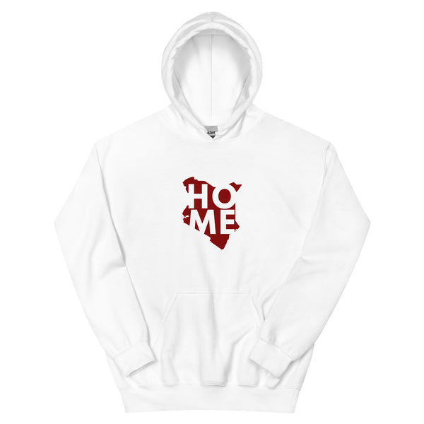 Kenya Unisex Hoodie - Maroon Home, Kenyan Map