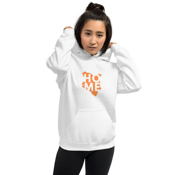 Kenya Unisex Hoodie - Orange Home, Kenyan Map